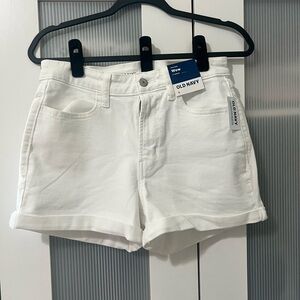 Old Navy White Denim Cuffed Women's Shorts